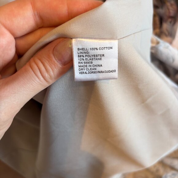 Antonio Melani Drop Waist Autumn Floral Pleated Cotton Midi Dress with Tie Belt - Picture 7 of 8